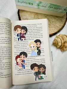OFFICIALLY LICENSED TWISTED SERIES: Twisted Love, Twisted Games, Twisted Hate, Twisted Lies - OTP magnetic bookmarks/ stickers